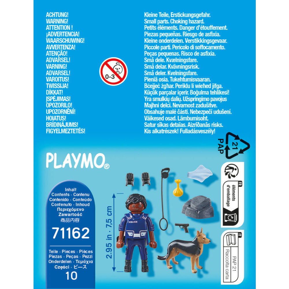 PLAYMOBIL 71162 Polizist mit Spürhund