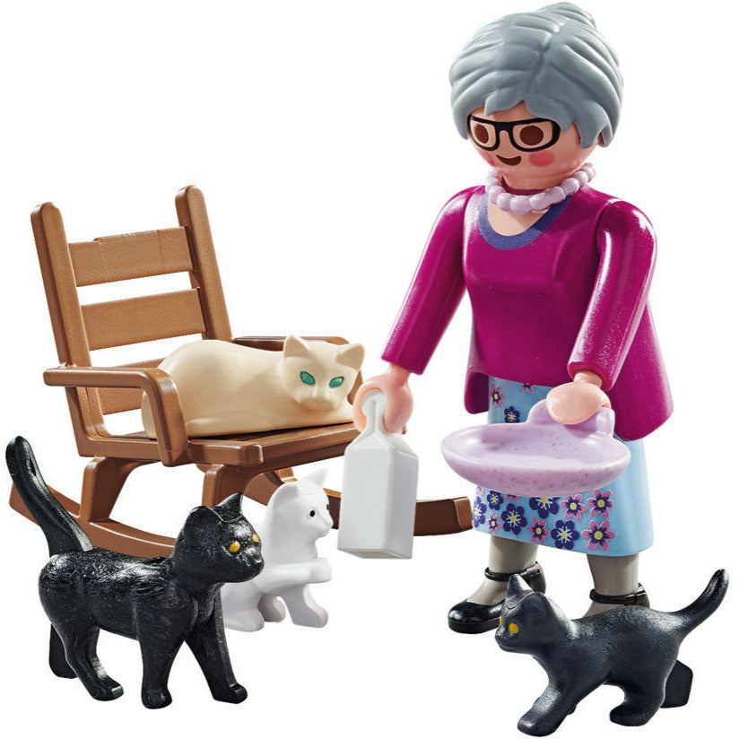 PLAYMOBIL 71172 Oma mit Katzen