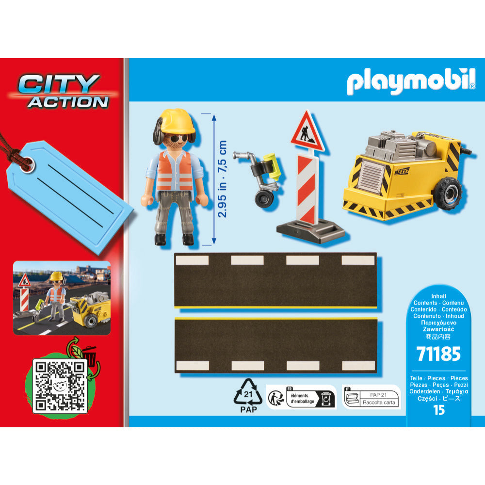 PLAYMOBIL 71185 Bauarbeiter mit Kantenfräser