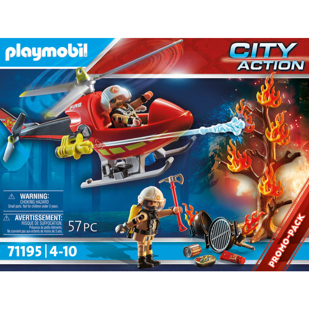 PLAYMOBIL 71195 Feuerwehr-Hubschrauber