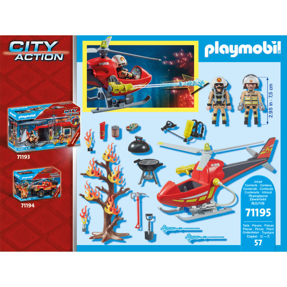 PLAYMOBIL 71195 Feuerwehr-Hubschrauber