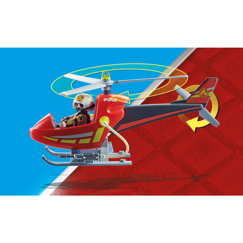 PLAYMOBIL 71195 Feuerwehr-Hubschrauber