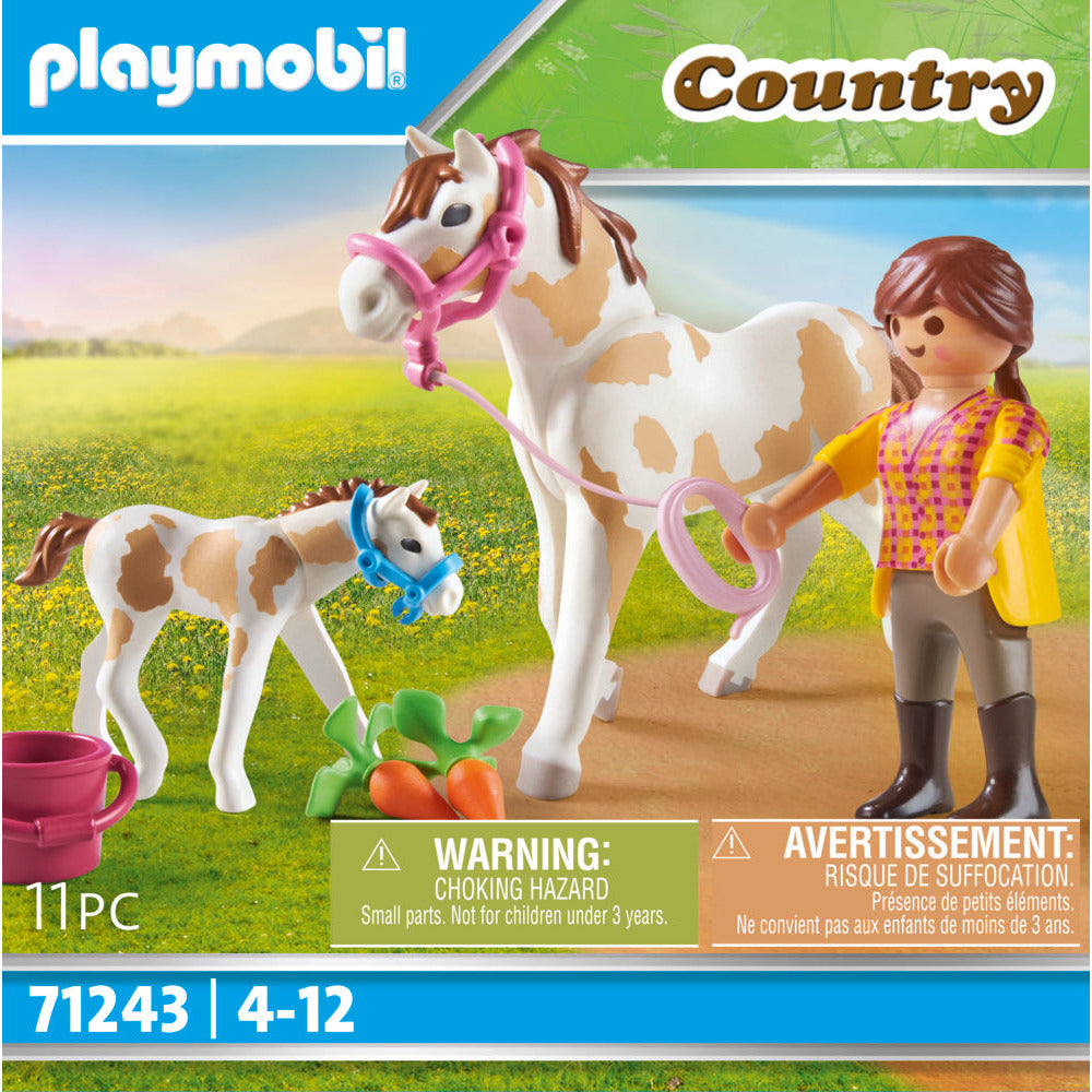 PLAYMOBIL 71243 Pferd mit Fohlen