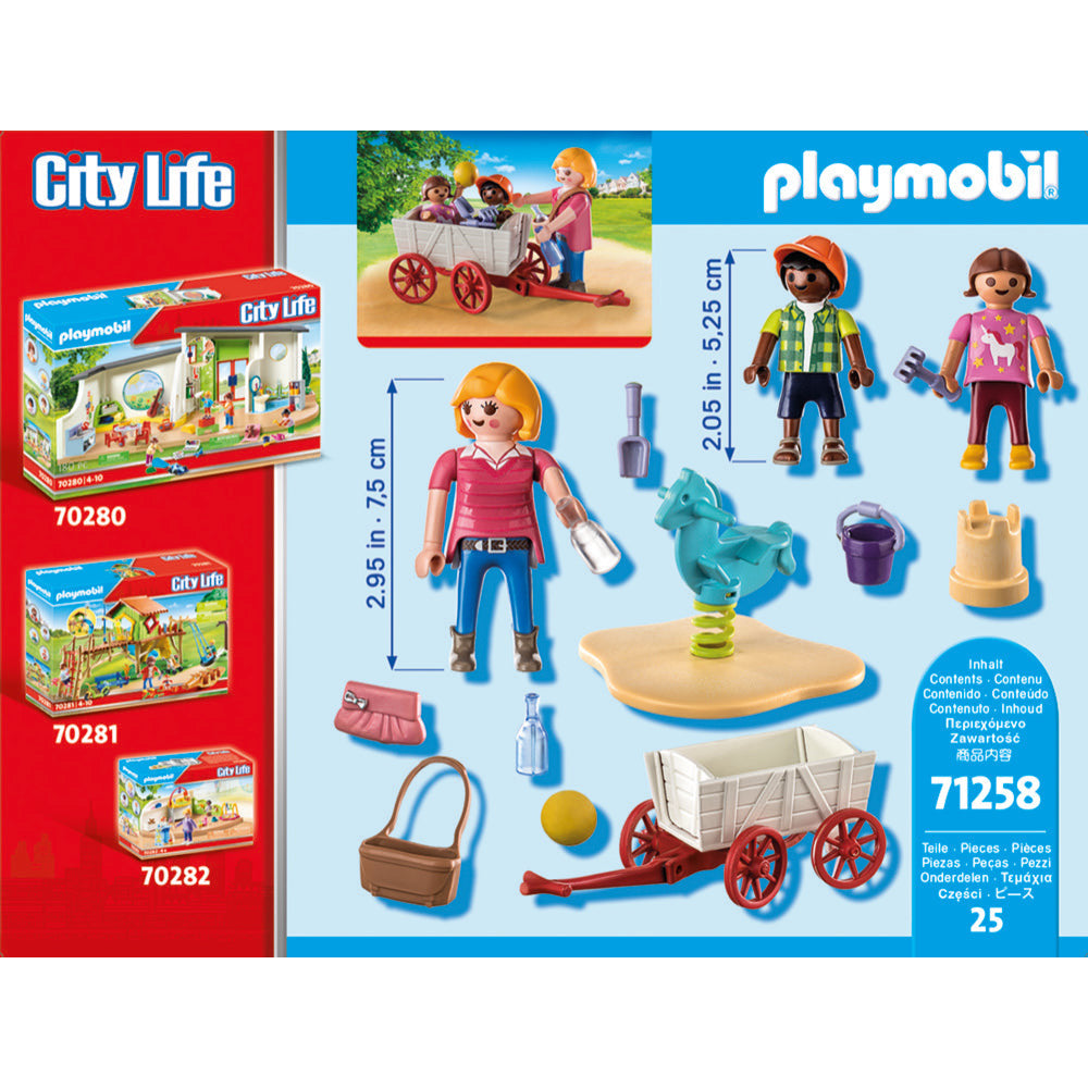 PLAYMOBIL 71258 Starter Pack Erzieherin mit Bollerwagen