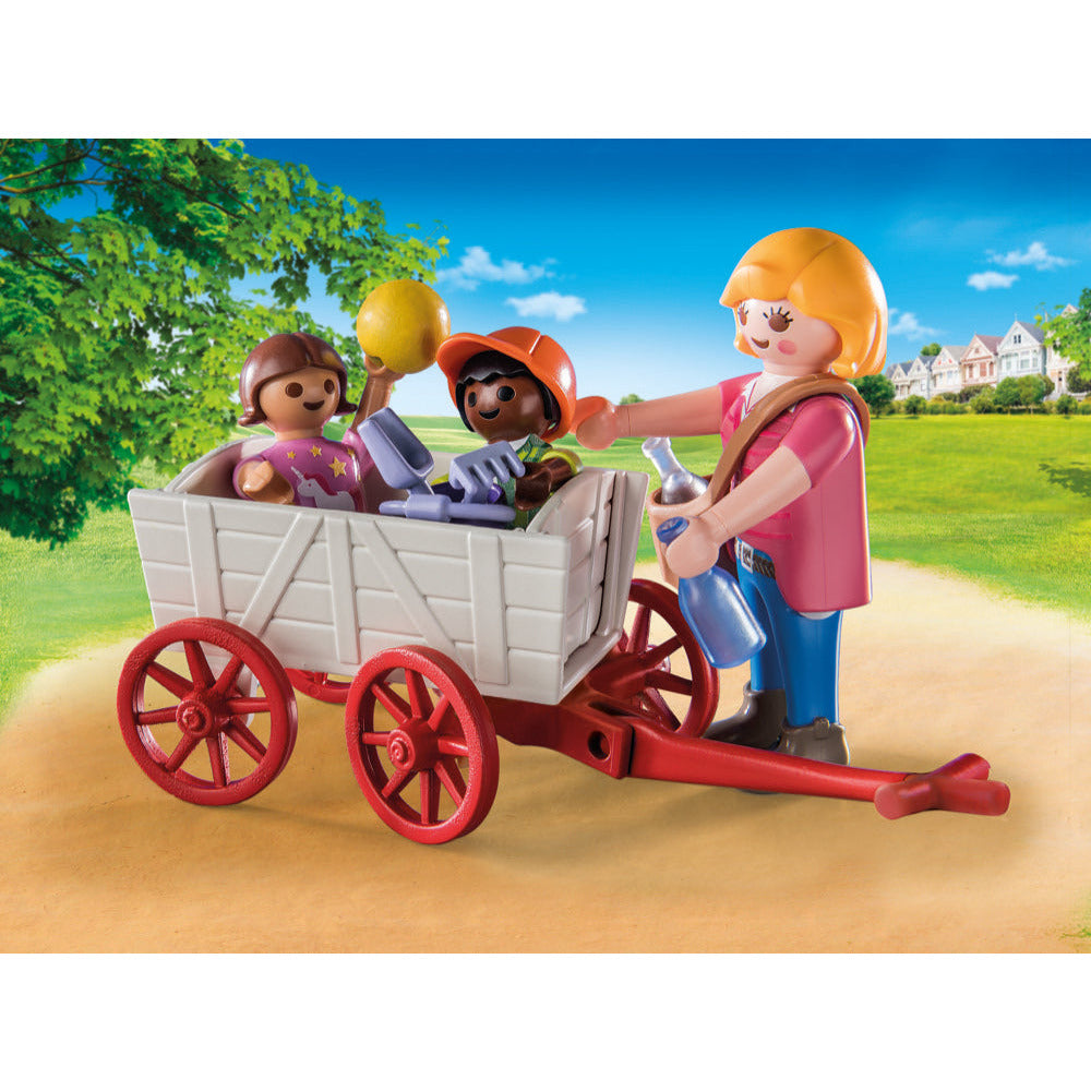 PLAYMOBIL 71258 Starter Pack Erzieherin mit Bollerwagen