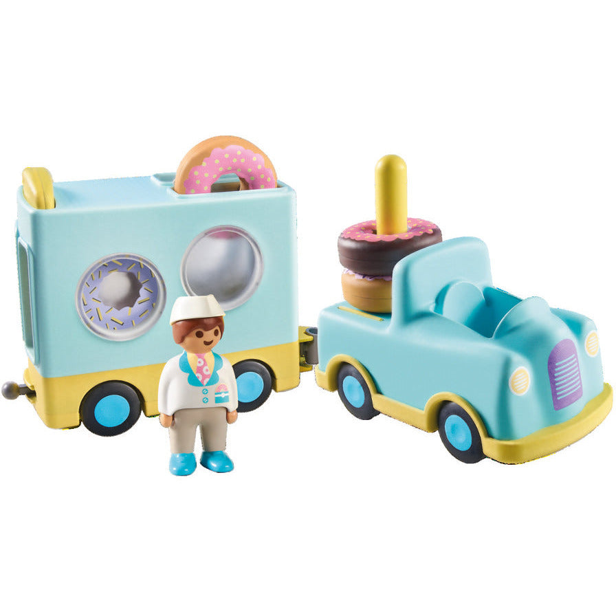 PLAYMOBIL 1.2.3: Verrückter Donut Truck mit Stapel- und Sortierfunktion