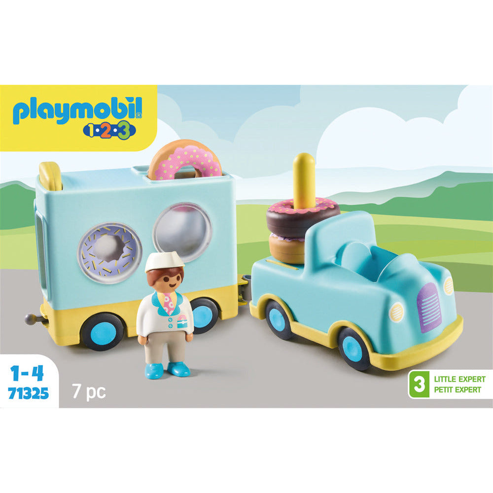 PLAYMOBIL 1.2.3: Verrückter Donut Truck mit Stapel- und Sortierfunktion