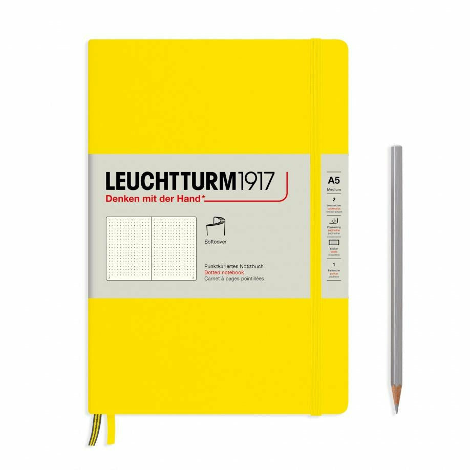 Notizbuch Medium (A5), Softcover, 123 nummerierte Seiten