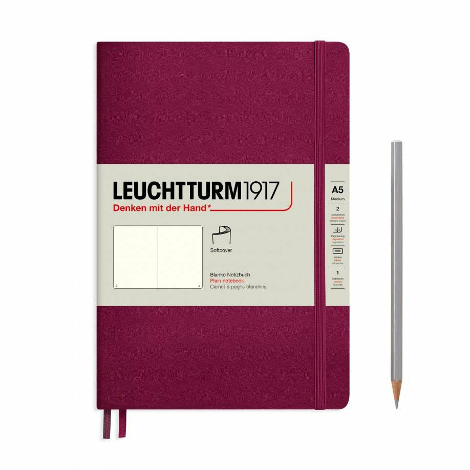 Notizbuch Medium (A5), Softcover, 123 nummerierte Seiten