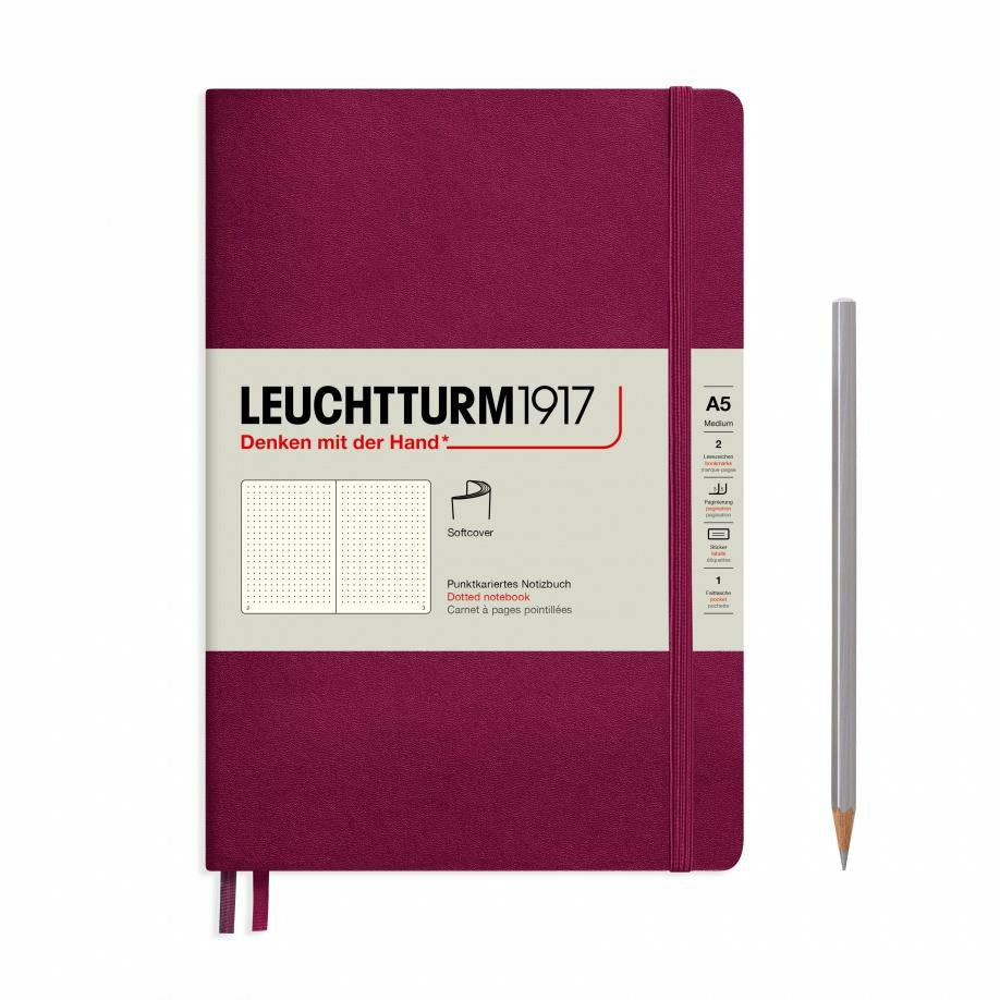 Notizbuch Medium (A5), Softcover, 123 nummerierte Seiten