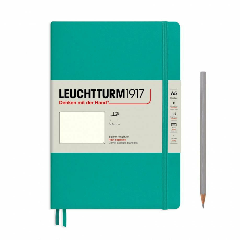 Notizbuch Medium (A5), Softcover, 123 nummerierte Seiten