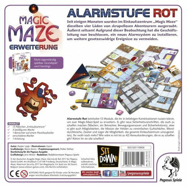 Pegasus Spiele | Magic Maze: Alarmstufe Rot [Erweiterung]