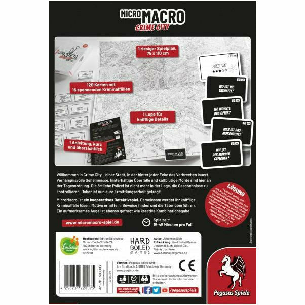 Pegasus Spiele | MicroMacro Crime City | Spiel des Jahres 2021