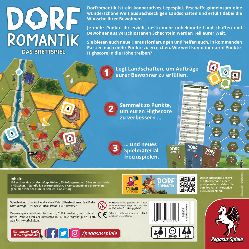 Pegasus Spiele | Dorfromantik - Das Brettspiel
