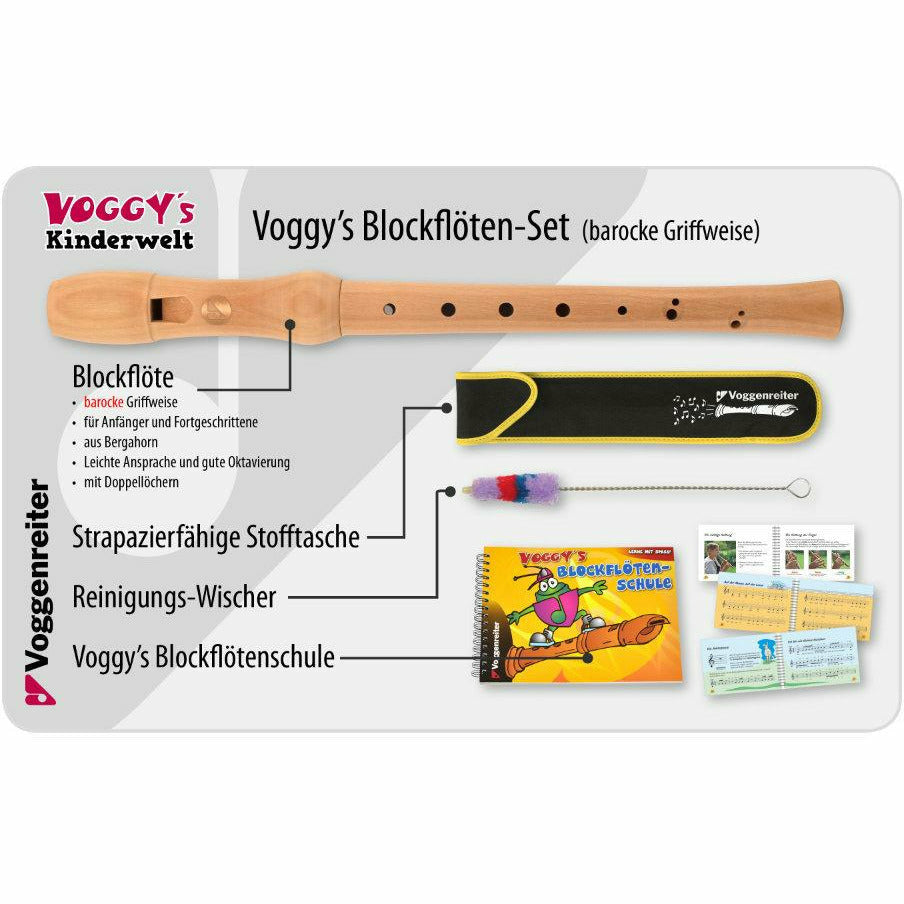 Voggenreiter | Voggys Blockflöten-Set, barocke Griffweise
