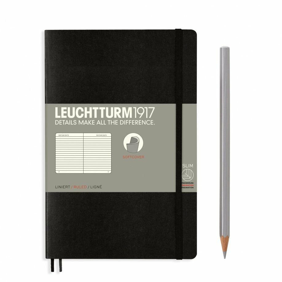 Notizbuch Paperback (B6+), Softcover, 123 nummerierte Seiten