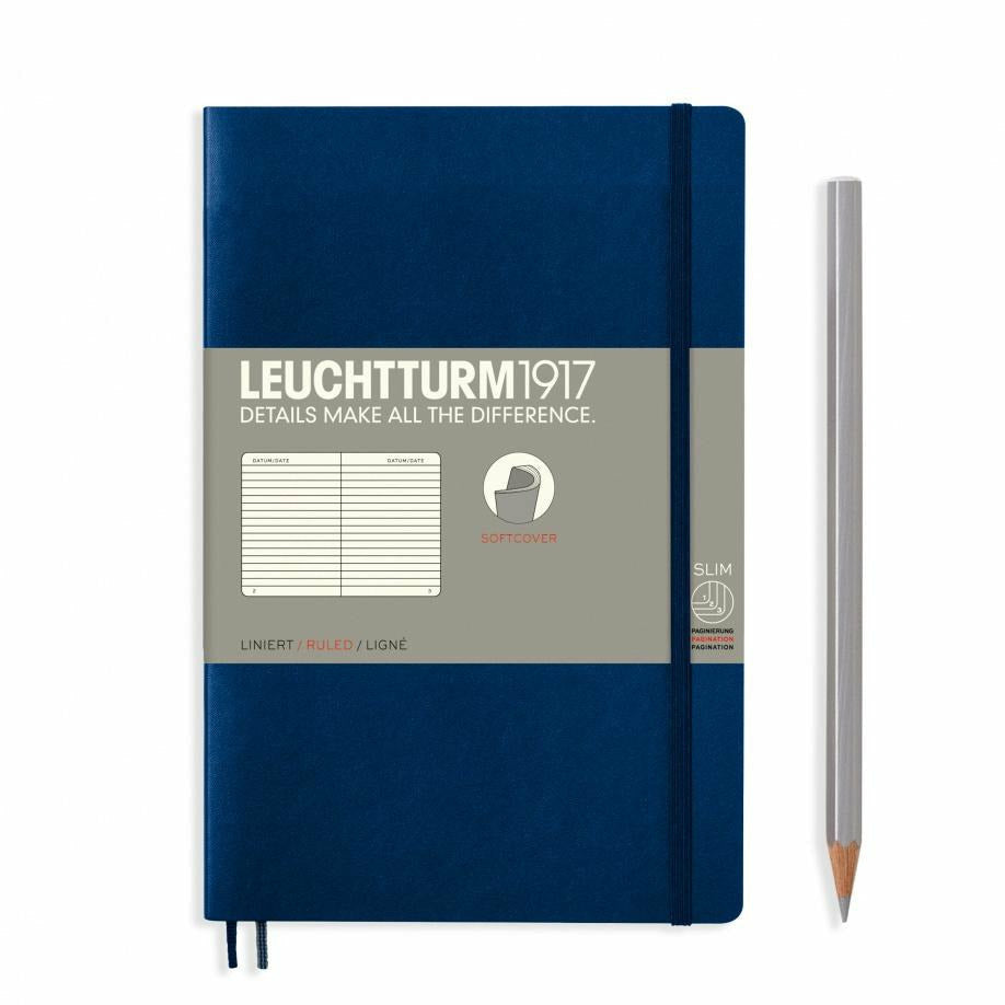 Notizbuch Paperback (B6+), Softcover, 123 nummerierte Seiten