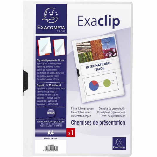 Klemmmappe Exa-Clip 30Bl weiss