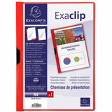 Klemmmappe Exa-Clip 30Bl rot