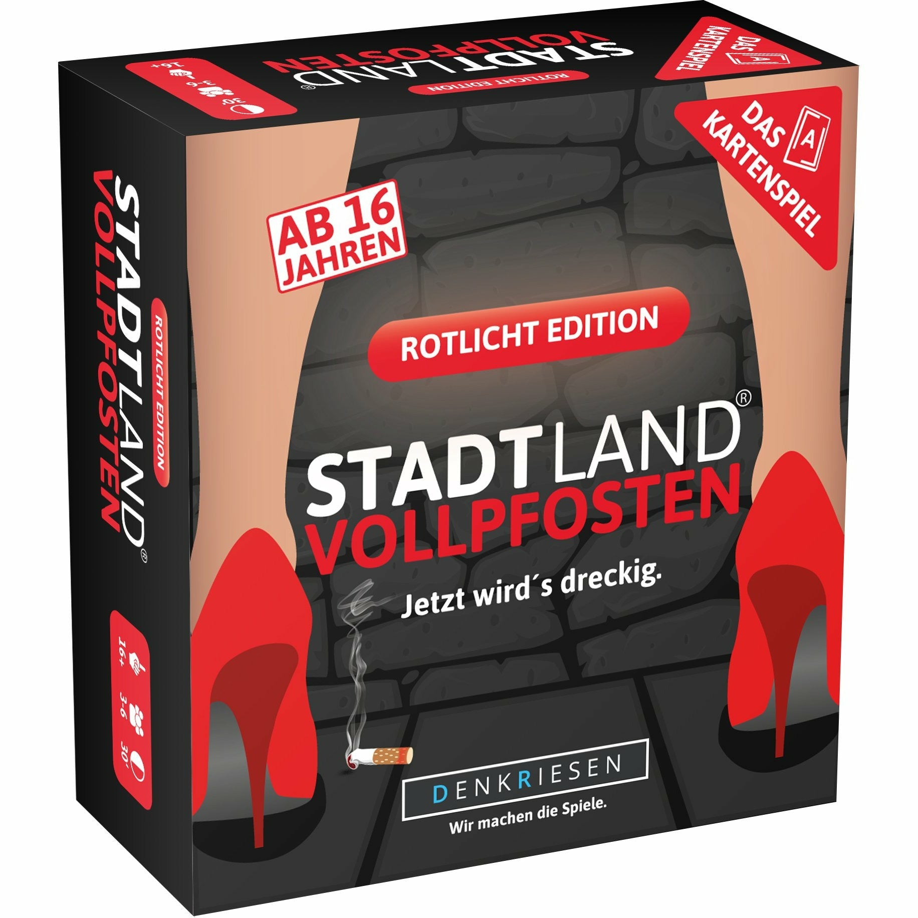 Stadt Land Vollpfosten– Das Kartenspiel – Rotlicht Edition