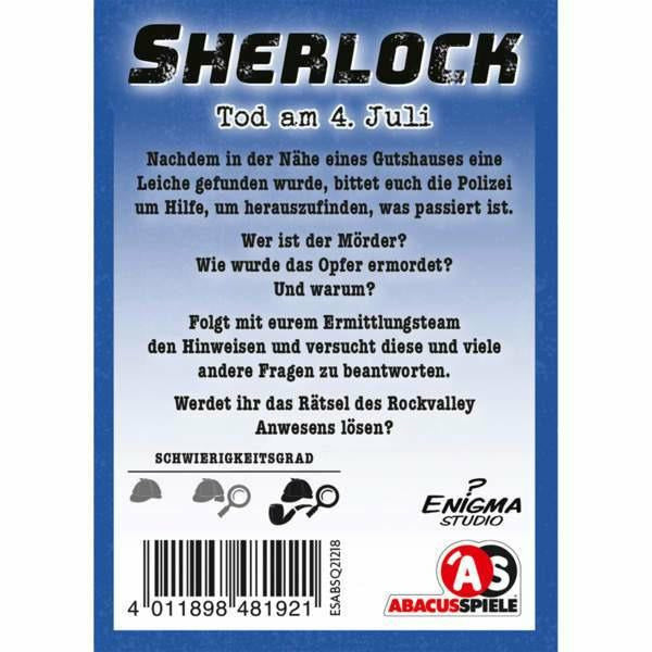 Abacusspiele | Sherlock - Tod am 4. Juli