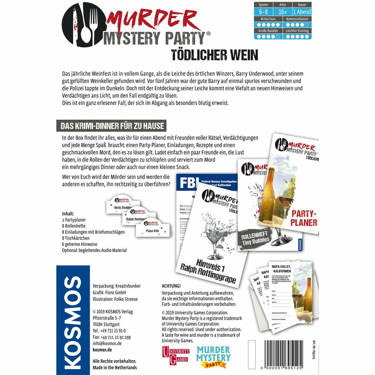 KOSMOS | Murder Mystery Party - Tödlicher Wein