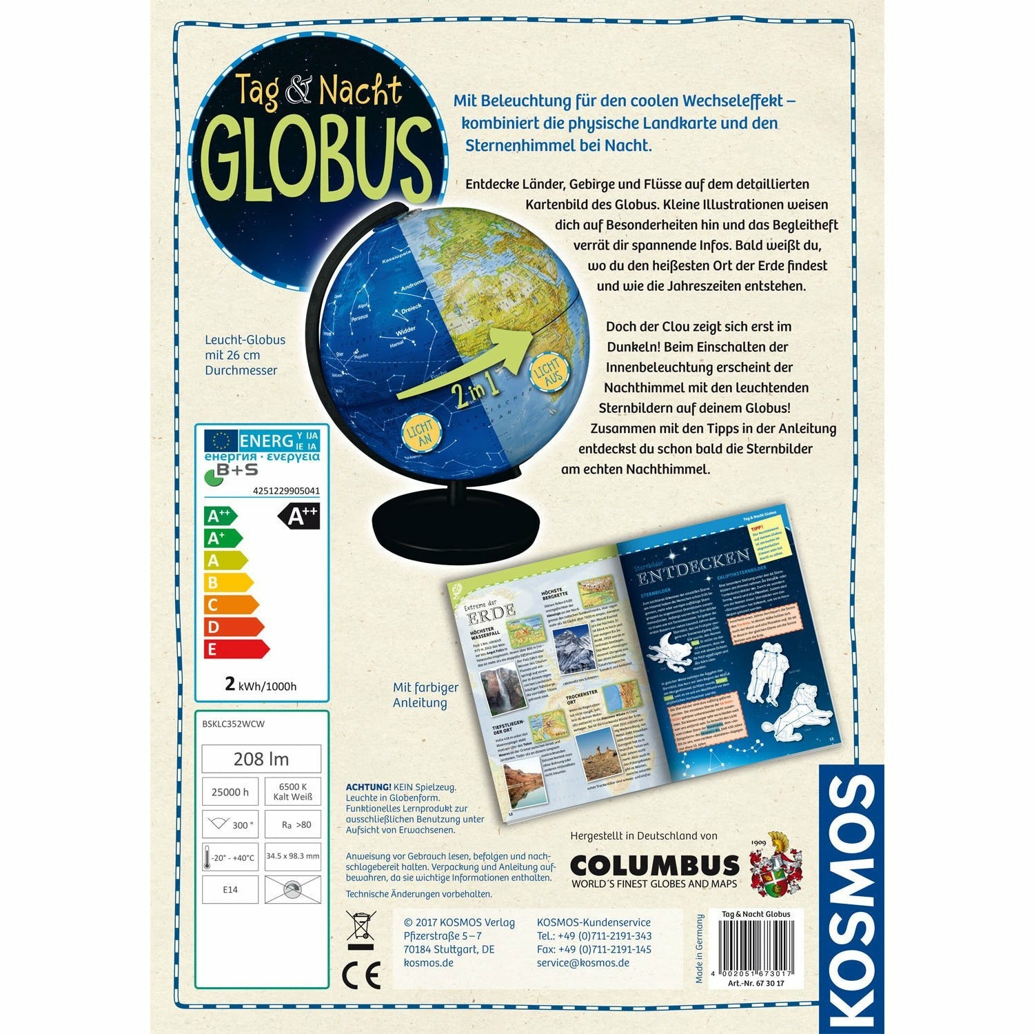KOSMOS | Tag & Nacht Globus