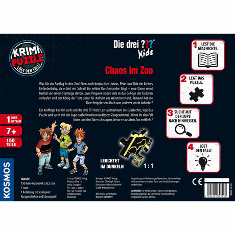KOSMOS | Krimipuzzle Die drei ??? Kids Chaos im Zoo (150 T)