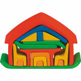 Glückskäfer | Haus mit Möbel rot/blau