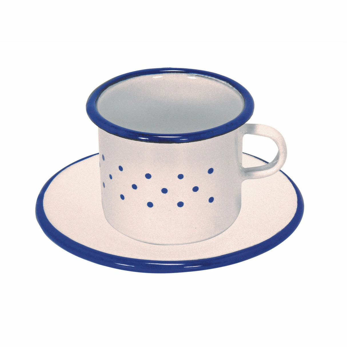 Glückskäfer | Email-Tasse u. Untertasse