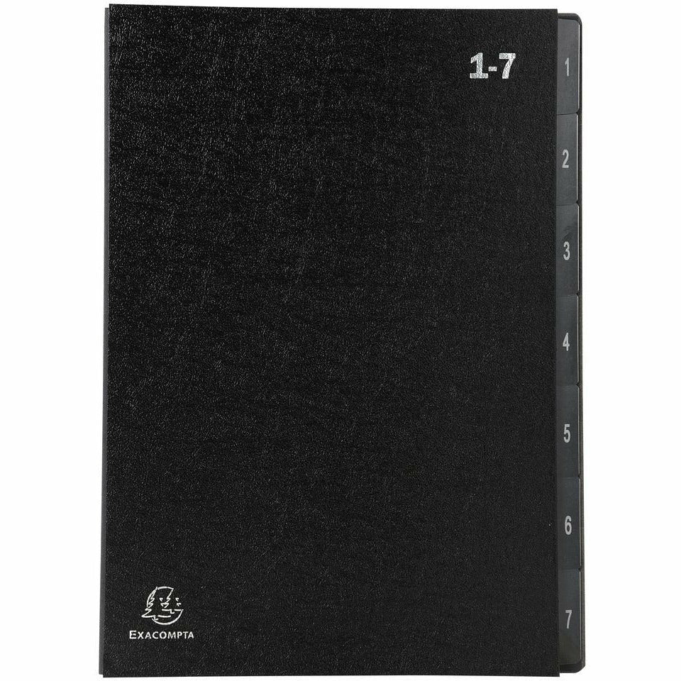 Pultordner  1-7 Hartpappe schwarz