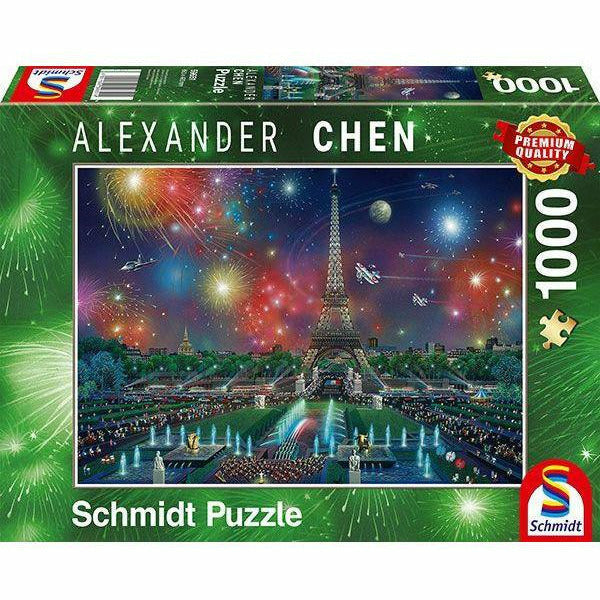 Puzzle | Feuerwerk am Eiffelturm | Alexander Chen | 1000 Teile