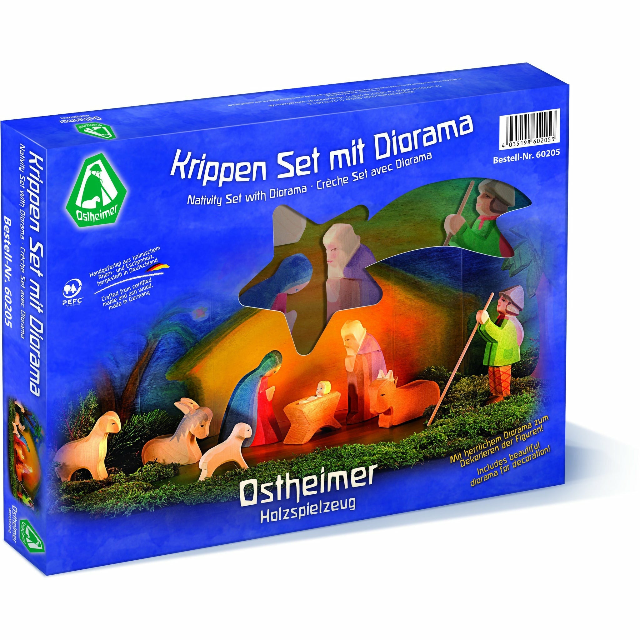 Ostheimer | Krippen Set mit Diorama 11-tlg.
