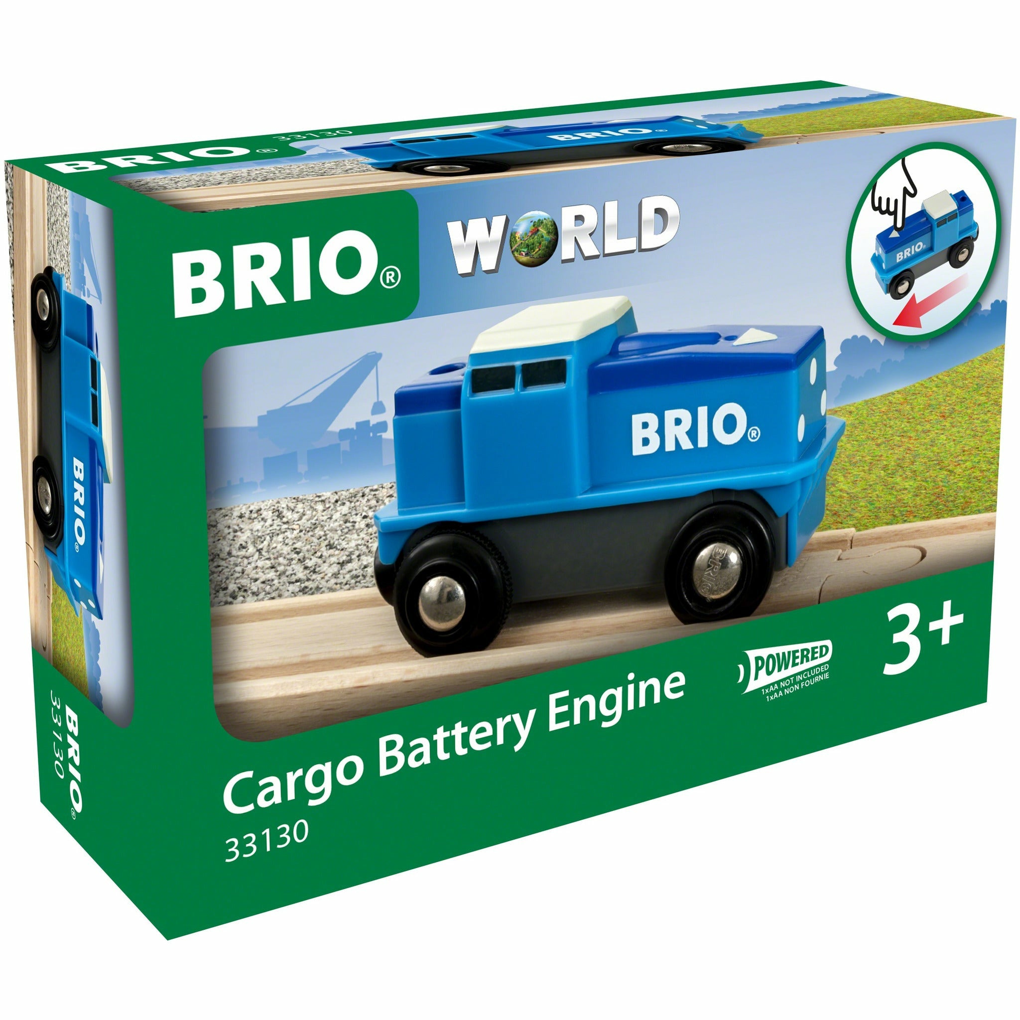 BRIO | Blaue Batterie Frachtlok
