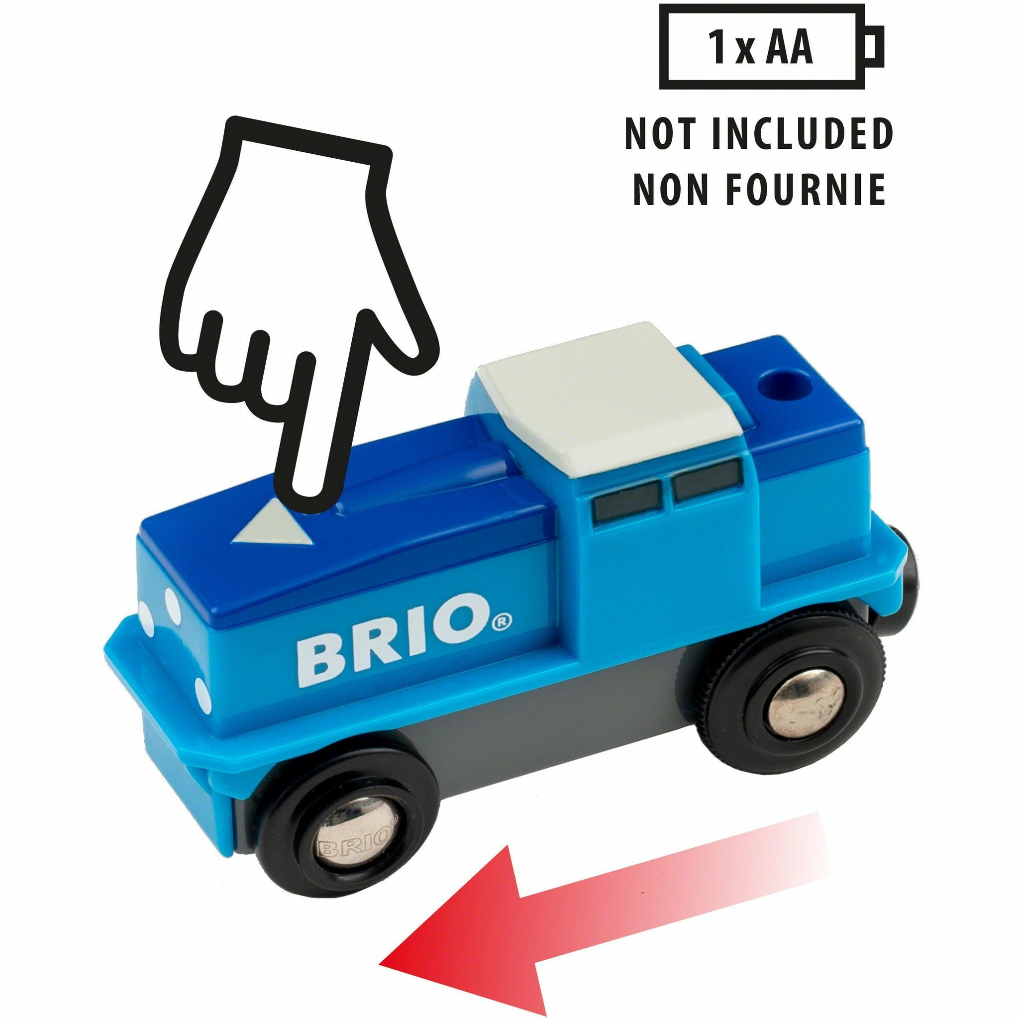 BRIO | Blaue Batterie Frachtlok