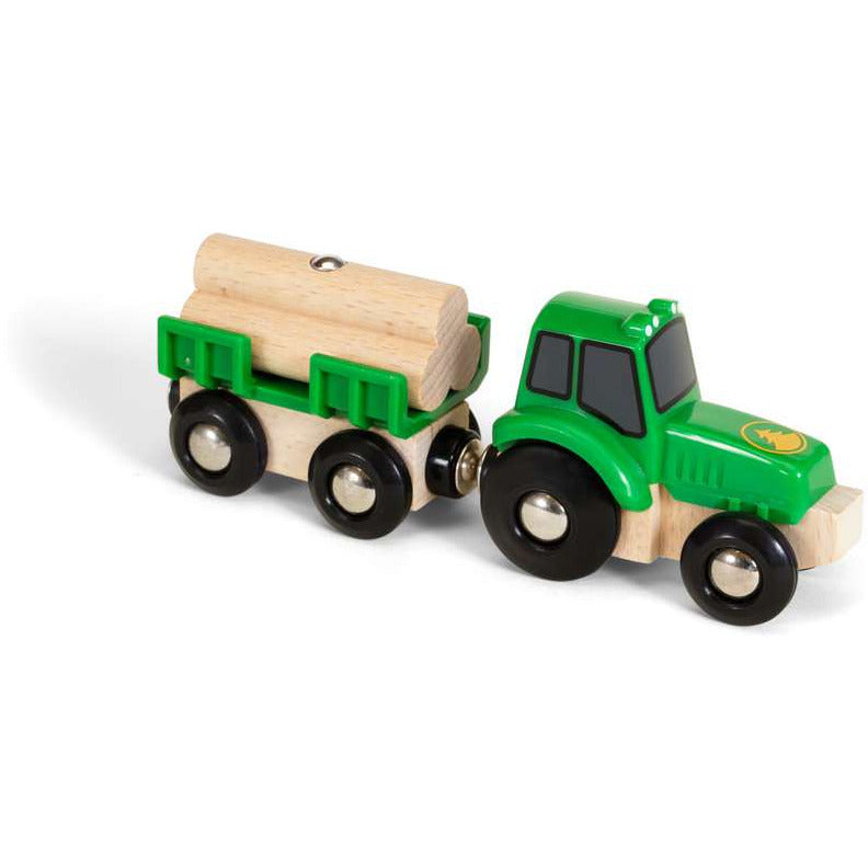 BRIO | Traktor mit Holz-Anhänger