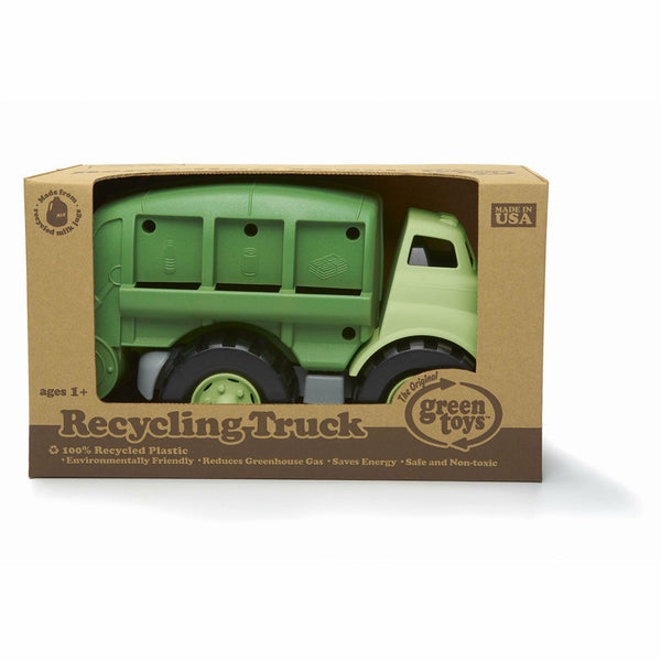 Müllwagen für Recycling grün