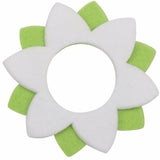Ahrens | Filz Deko Blume weiß/hellgrün