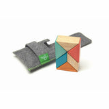6 Magnetische Holzbausteine orange blau