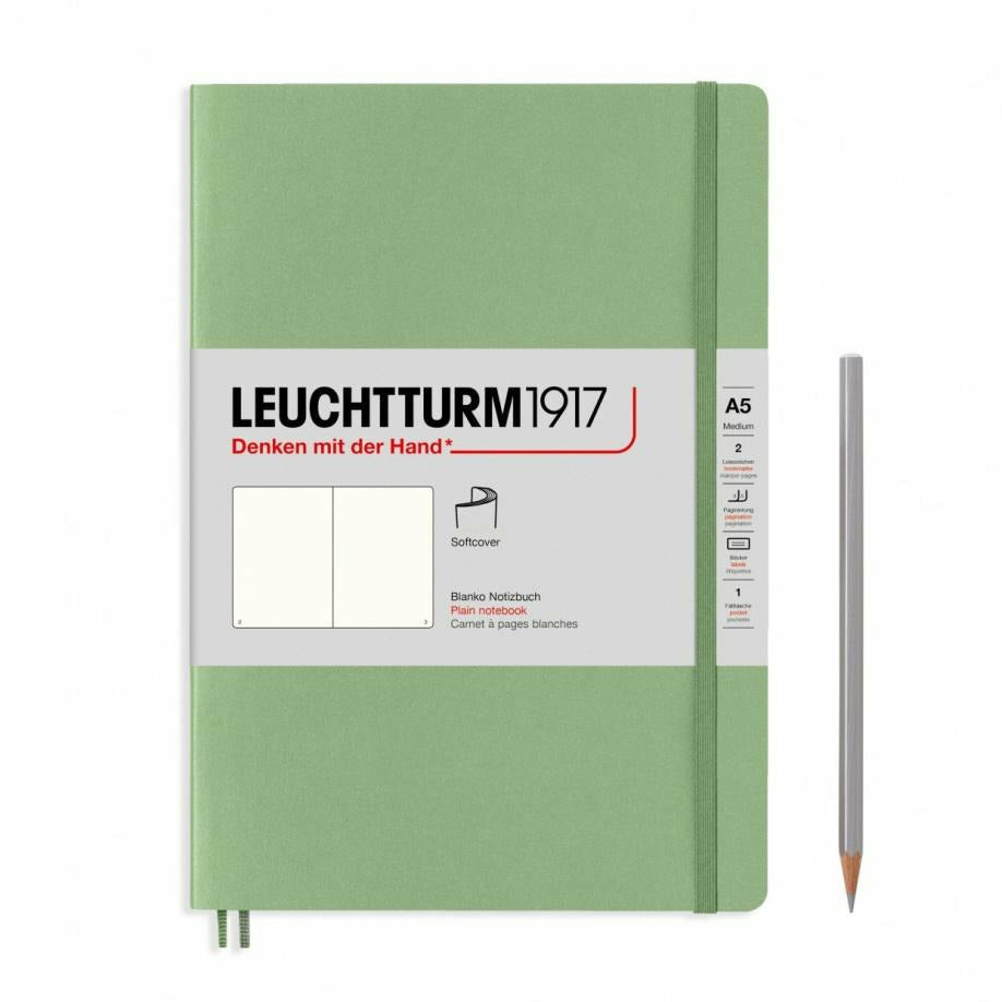 Notizbuch Medium (A5), Softcover, 123 nummerierte Seiten