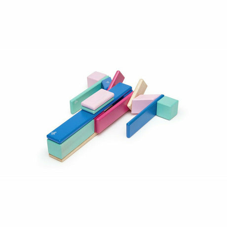 24 Magnetische Holzbausteine pink