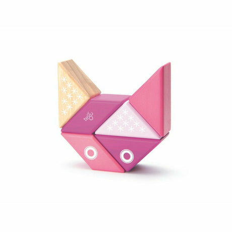 6 Magnetische Holzbausteine Katze