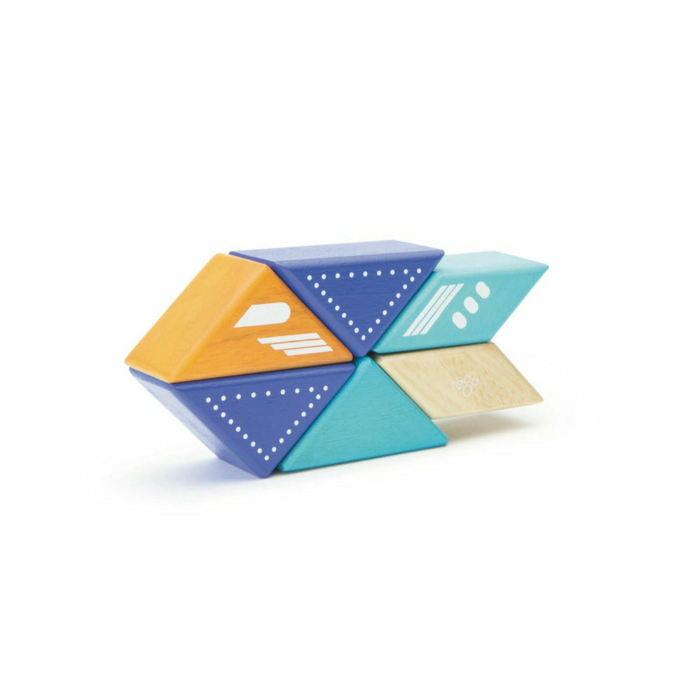 6 Magnetische Holzbausteine Flugzeug