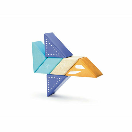6 Magnetische Holzbausteine Flugzeug