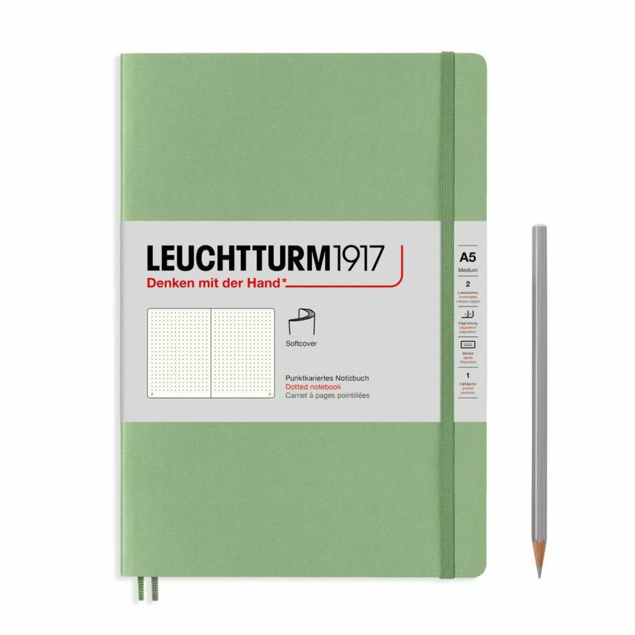 Notizbuch Medium (A5), Softcover, 123 nummerierte Seiten