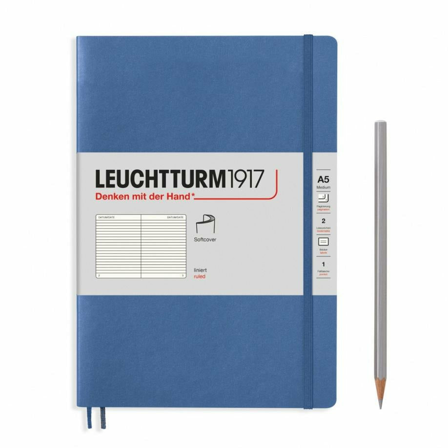 Notizbuch Medium (A5), Softcover, 123 nummerierte Seiten
