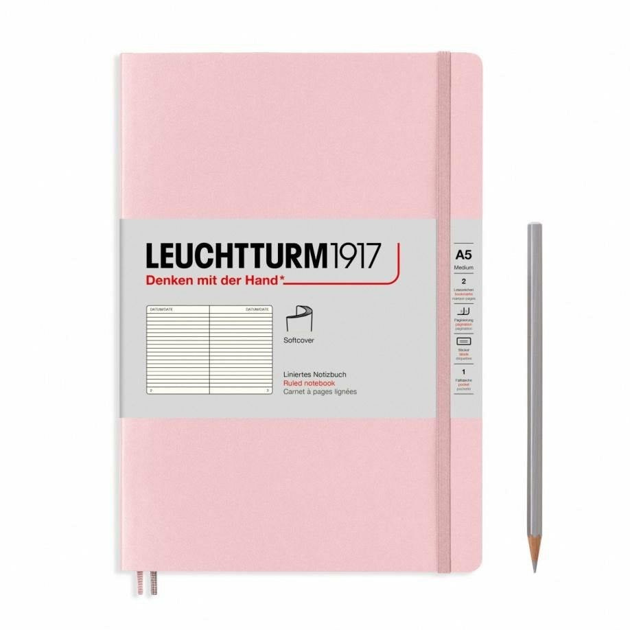 Notizbuch Medium (A5), Softcover, 123 nummerierte Seiten