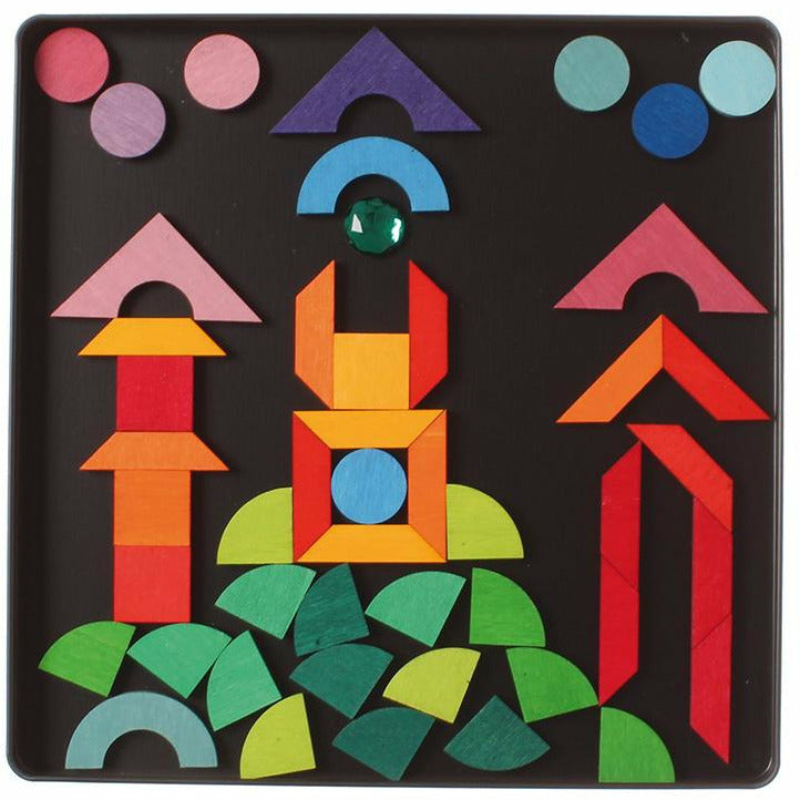 Grimm's | Magnetspiel Grundformen und Glitzersteine