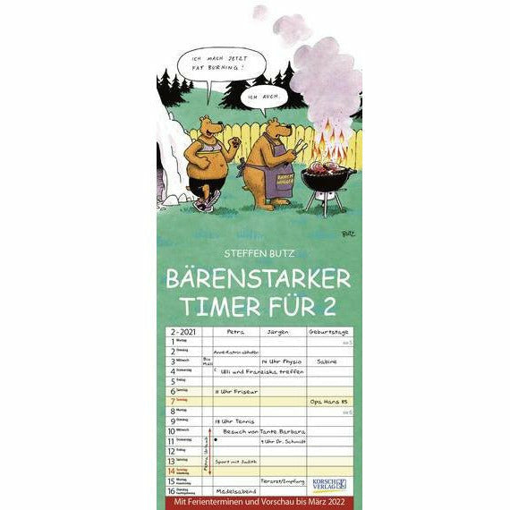 Bärenstarker Timer für 2 2021