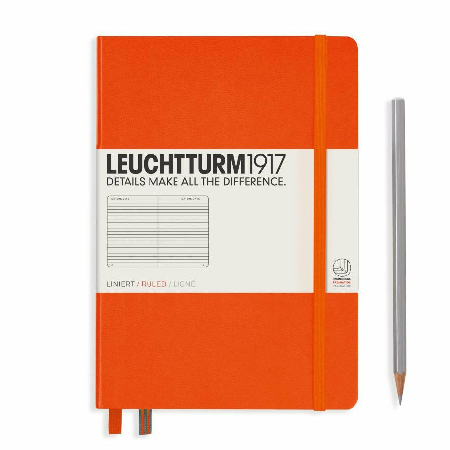 Notizbuch Medium (A5), Hardcover, 251 nummerierte Seiten